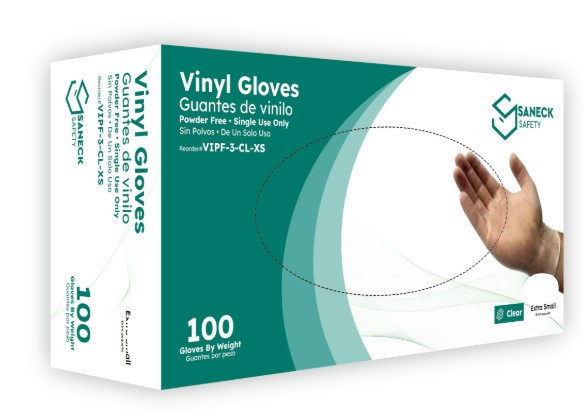 Gloves XL Clear 3MIL Polyethylene (PE) Vinyl Powder-Free 100 Count/Box 10 Box/Case
