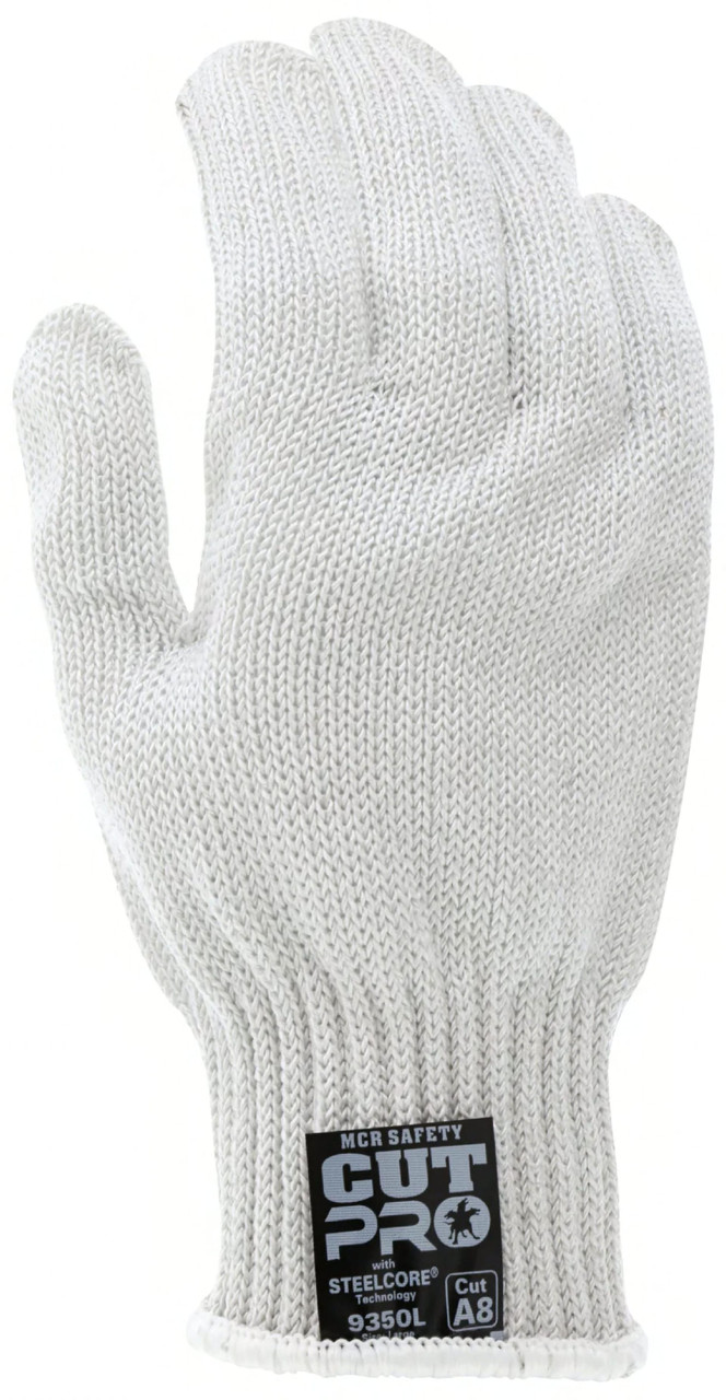 Steelcore® Work Gloves Medium (MED) White Regular Cut Resistant Safety 1/Each