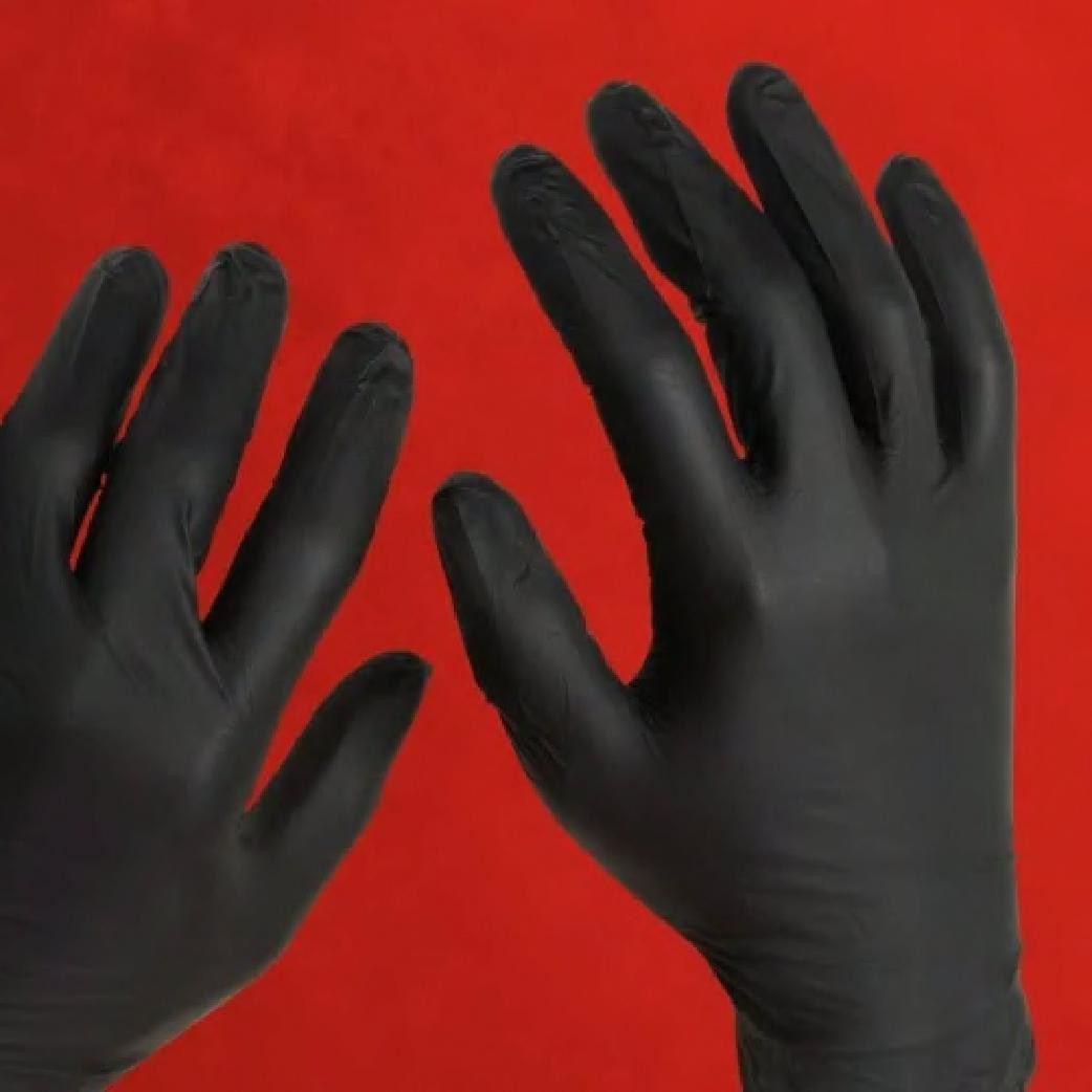Art Noir® Examination Gloves Small (SM) Black 4MIL Micro Texture Nitrile Powder-Free 100 Count/Box 10 Box/Case