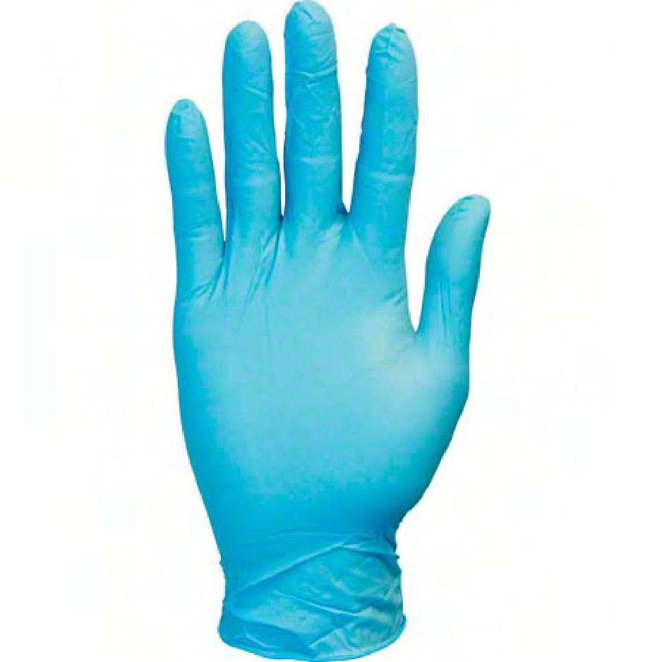 Safety Zone® Gloves Medium (MED) Blue Nitrile Vinyl Blend (Nyle) Powder-Free 100 Count/Box 10 Box/Case