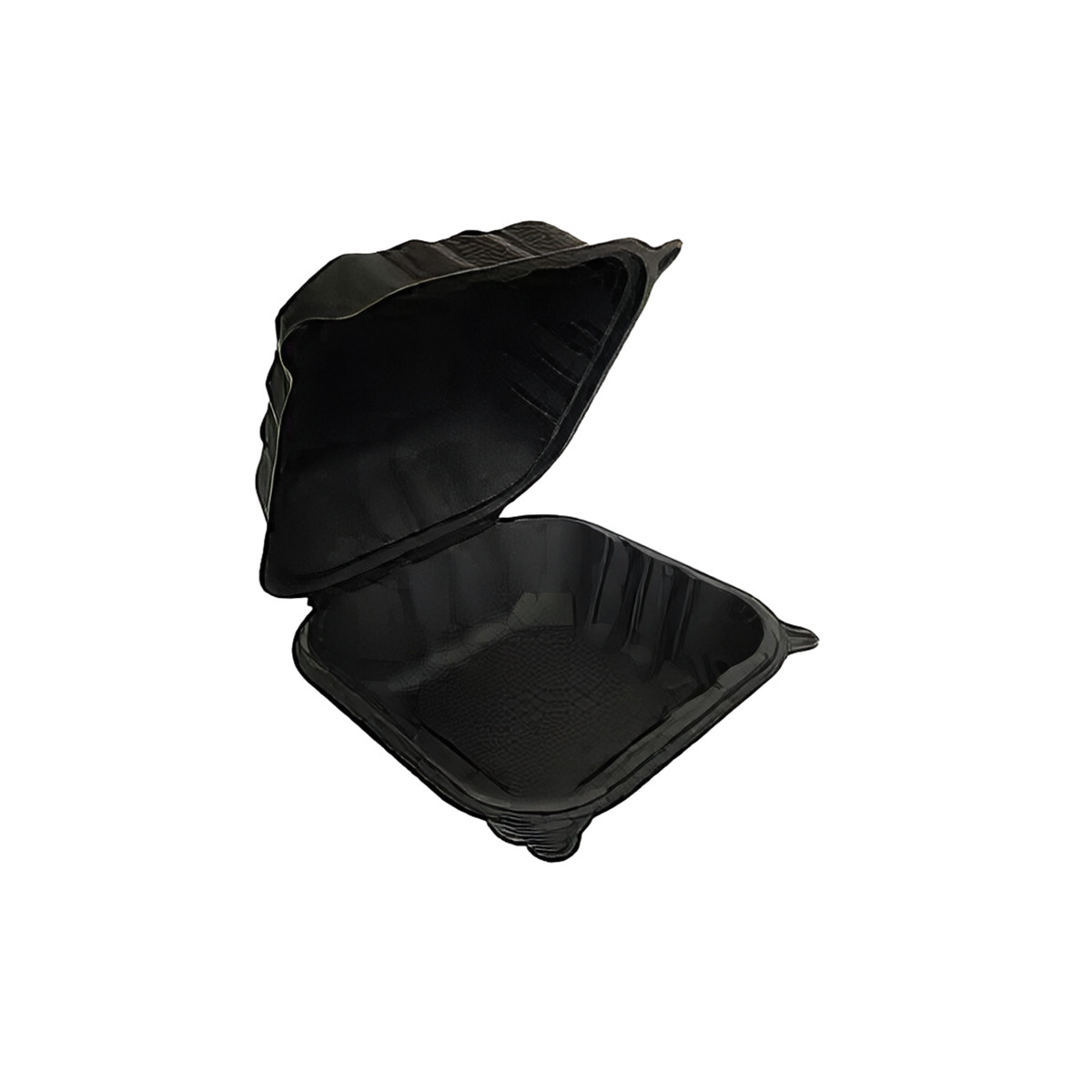 Ceres Take-Out Container Hinged 5.94X5.5X3.38 IN Polystyrene Foam Black Grease Resistant 500/Case