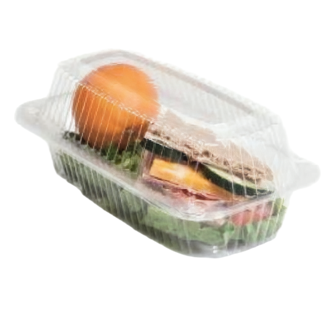 WNA Atrium Hoagie & Sub Take-Out Container Hinged With Dome Lid 8 IN OPS Clear Rectangle 250/Case