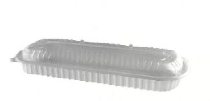 Full Slab Rib Take-Out Container Base & Lid Combo 48 OZ Natural Microwave Safe 100/Case