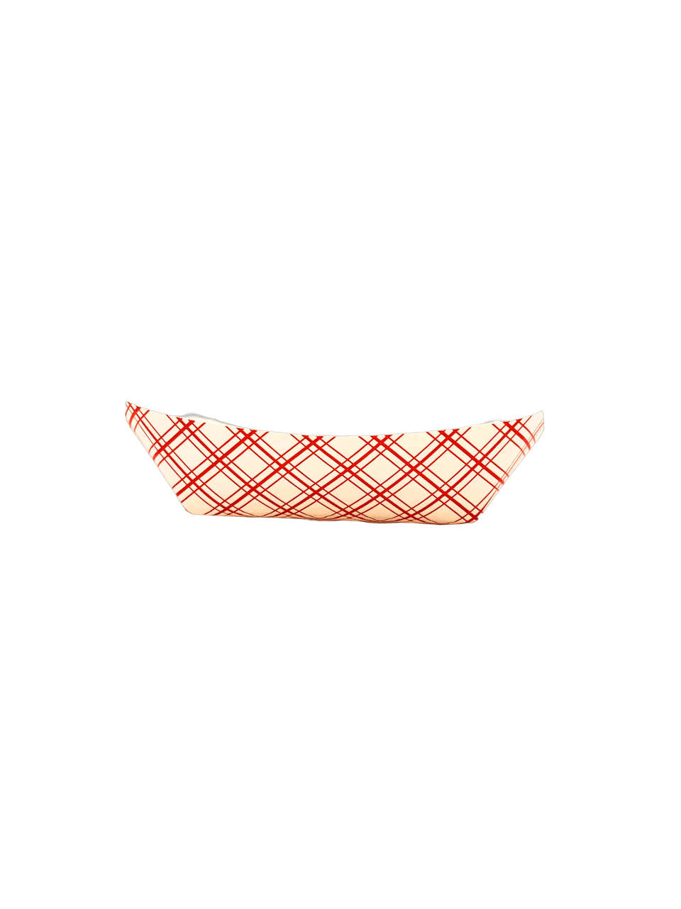 Food Tray 2 LB SBS Paperboard White Red Rectangle 1000/Case