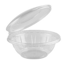 Take-Out Container Hinged With Dome Lid 7 IN Clear Round 150/Case