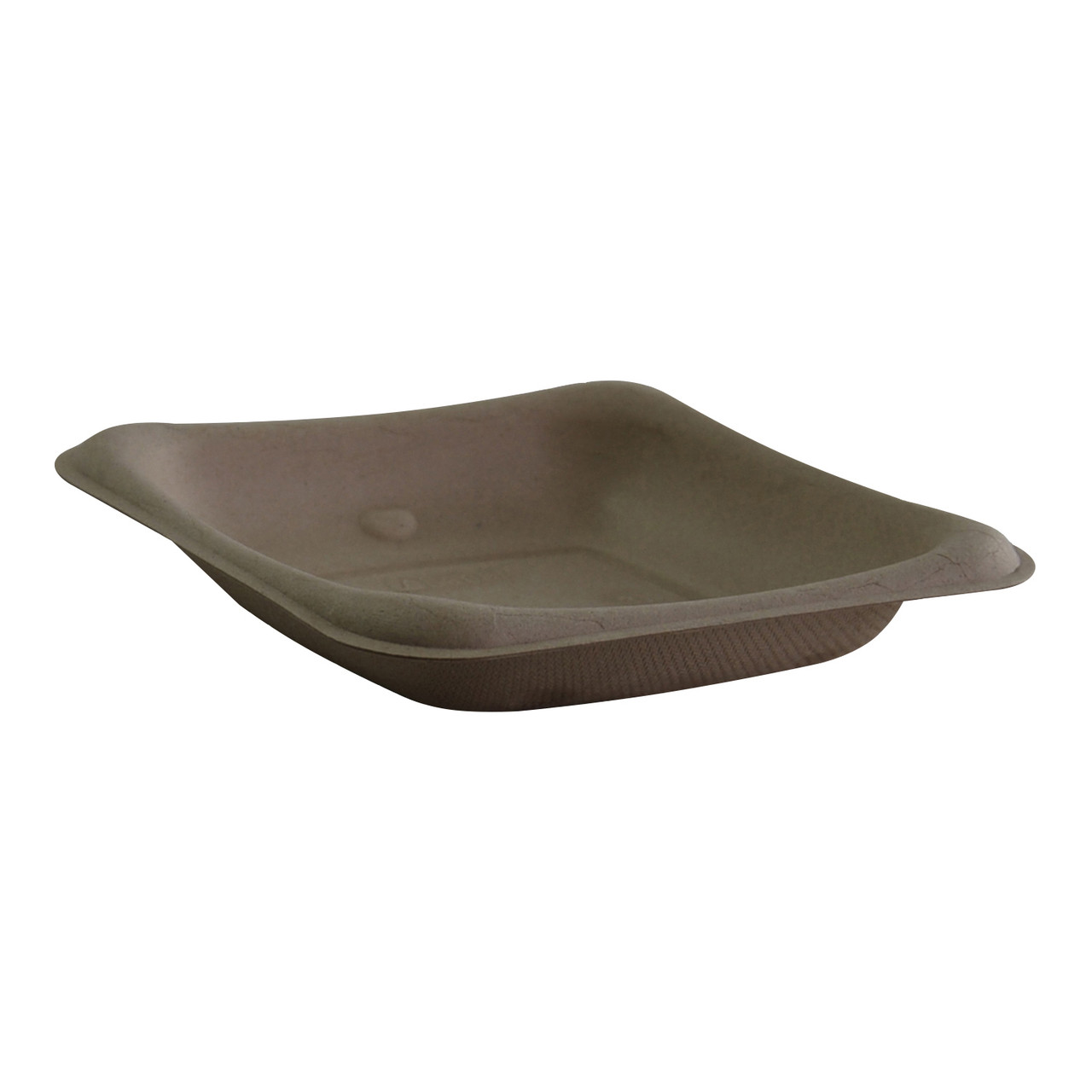 Take-Out Container Base 5.2X5.2X1.07 IN Pulp Fiber Kraft Square 300/Case
