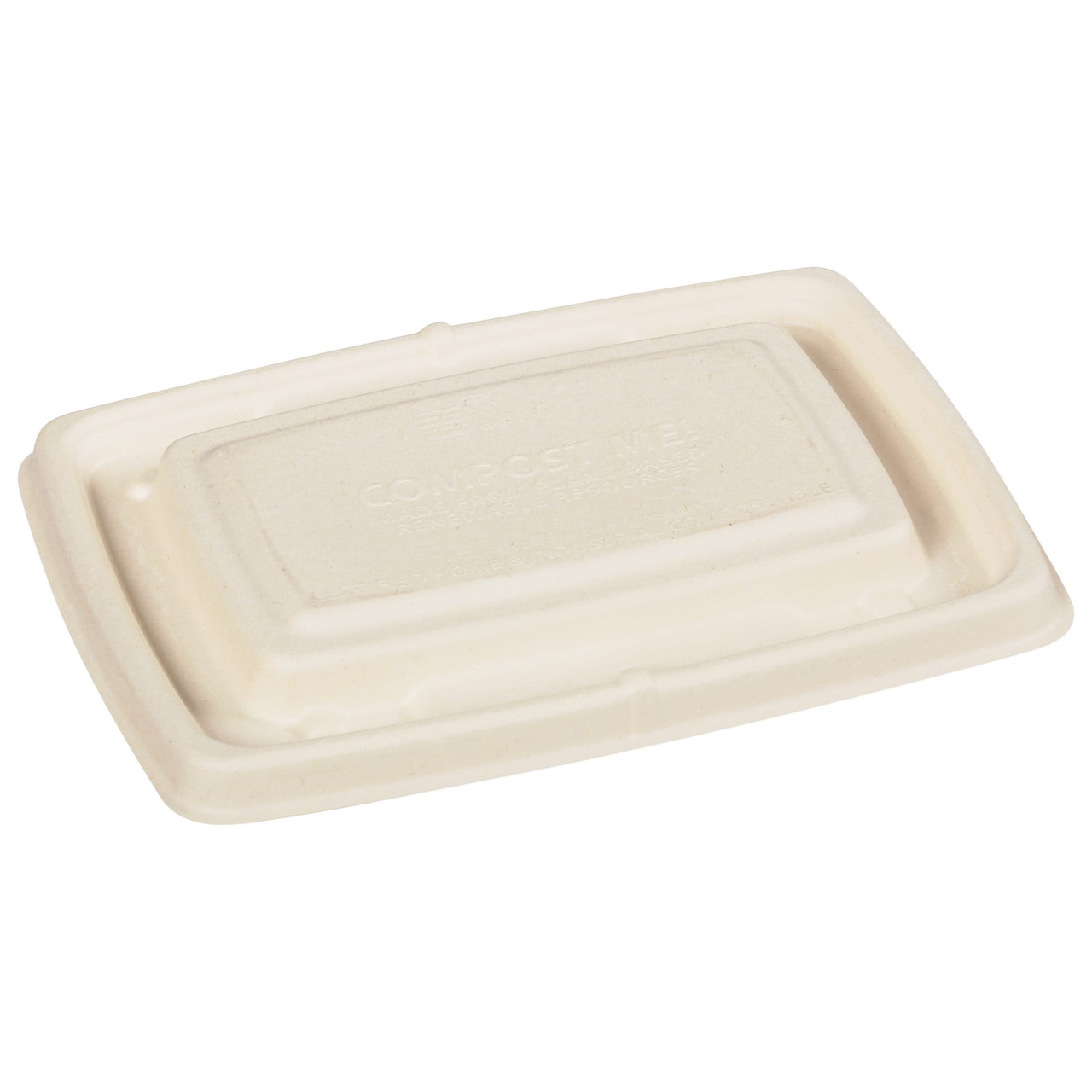 Lid Flat 9X6 IN Pulp Fiber Kraft Rectangle For Container 300/Case