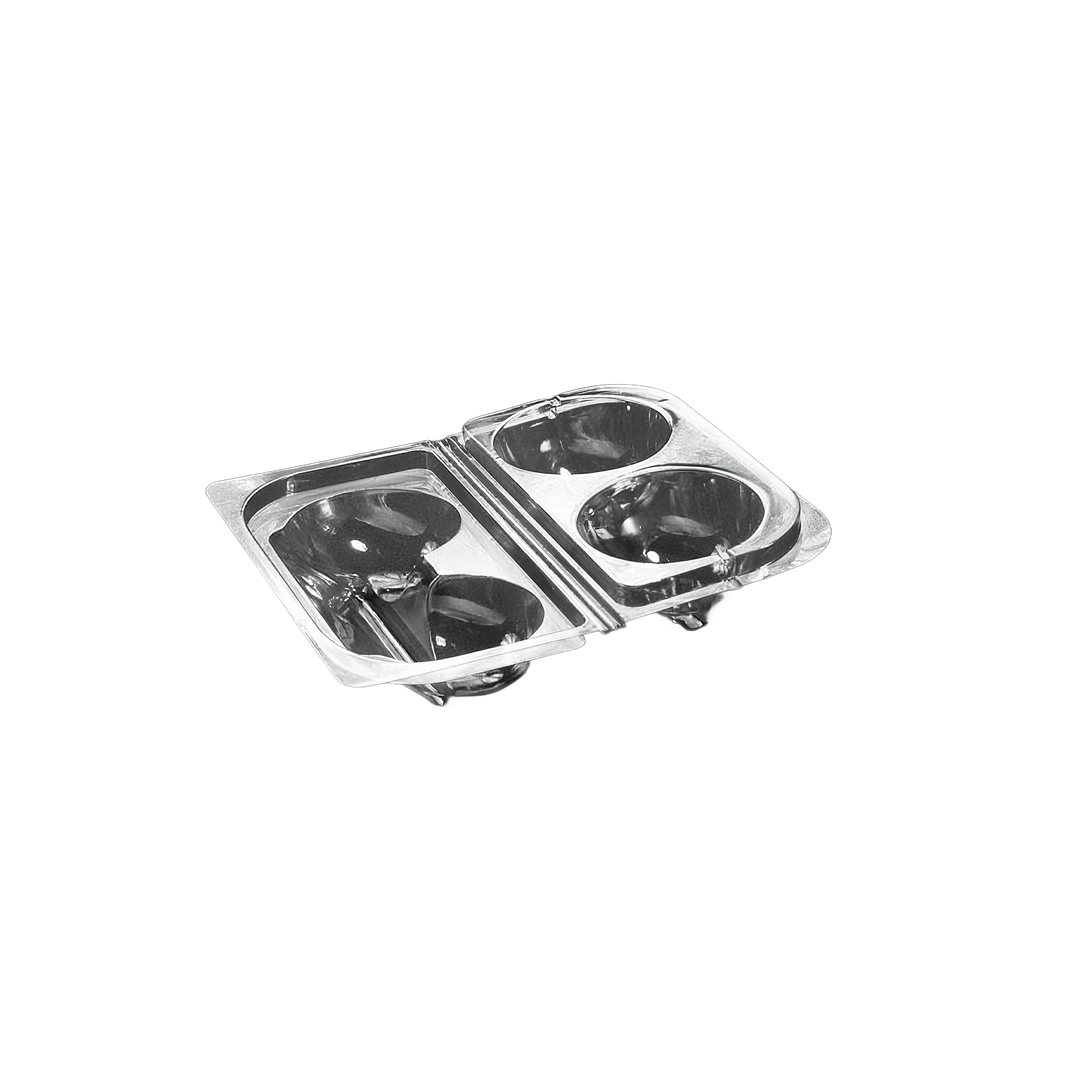 Egg Take-Out Container Hinged With Dome Lid 6X4X1 IN Plastic Clear Rectangle 840/Case