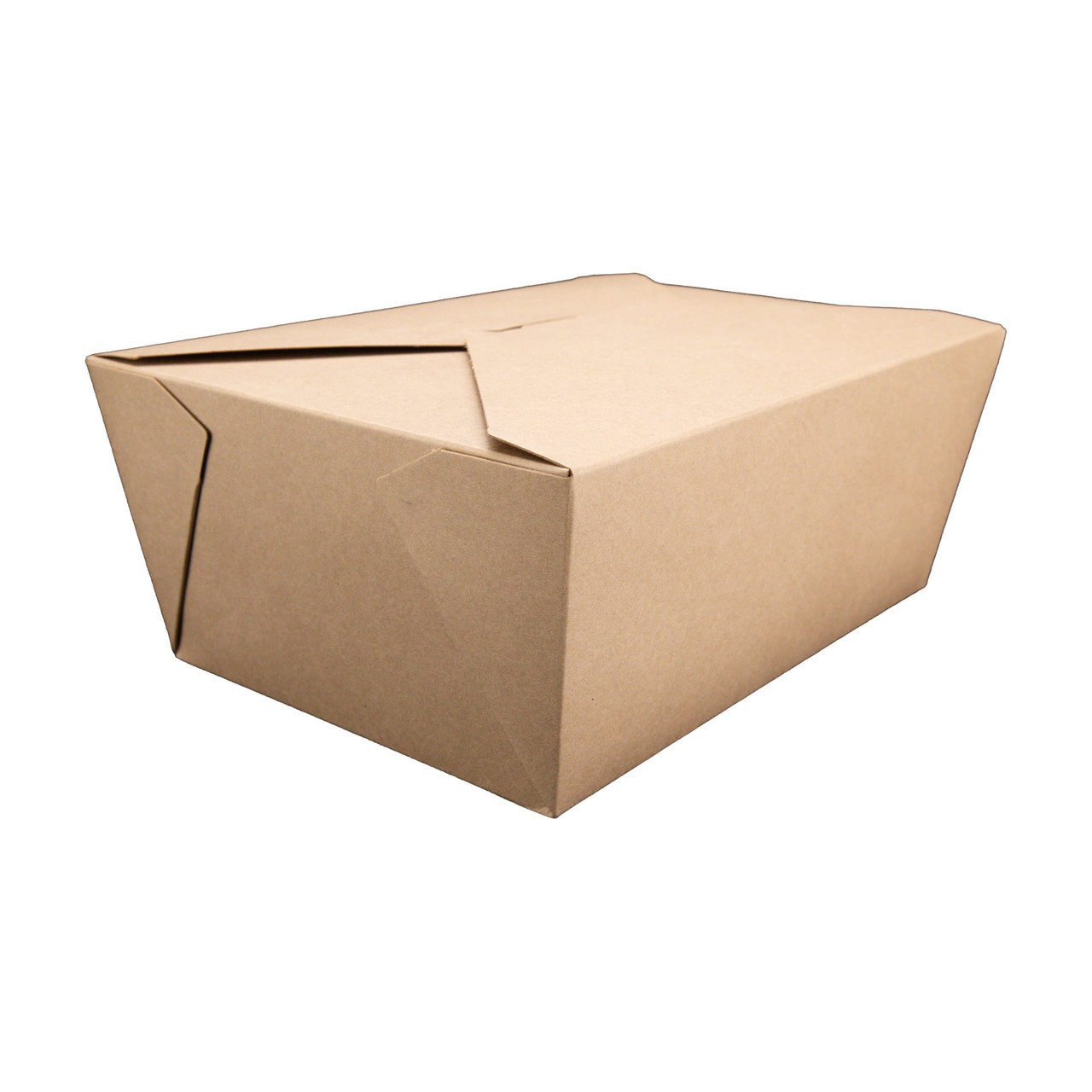 ChampPak #4 Take-Out Box Fold-Top 7.25X5.5X3.5 IN Coated Paper Kraft Rectangle 160/Case