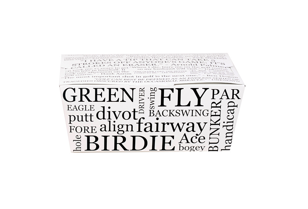 ChampPak #4 Take-Out Box Tuck-Top 7.75X5.5X3.5 IN Clay-Coated Kraft Board Multicolor Golf Rectangle 160/Case