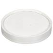 Lid Flat Paperboard White Round For 16-32 OZ Squat Container Unhinged 500/Case