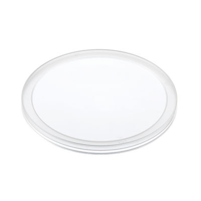 WNA Lid Flat 1 Compartment PP Clear Round For Deli Container Unhinged Recessed 500/Case
