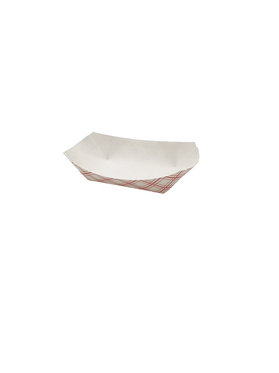 Food Tray 0.5 LB Paper Red Plaid 1000/Case