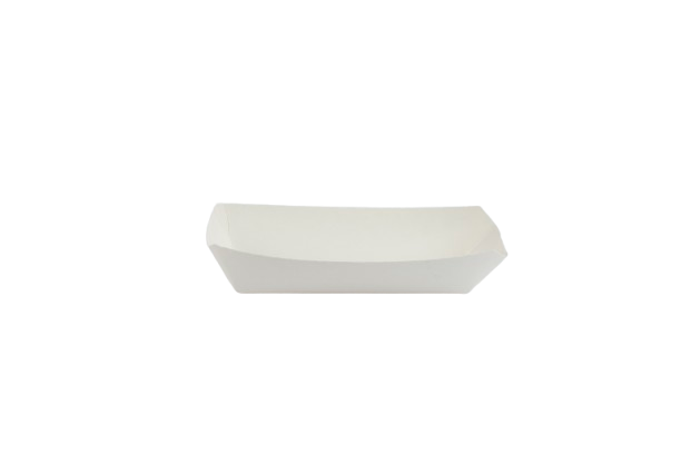 Hot Dog Food Tray 7X3.25X1.5 IN Paper White Rectangle 1000/Case