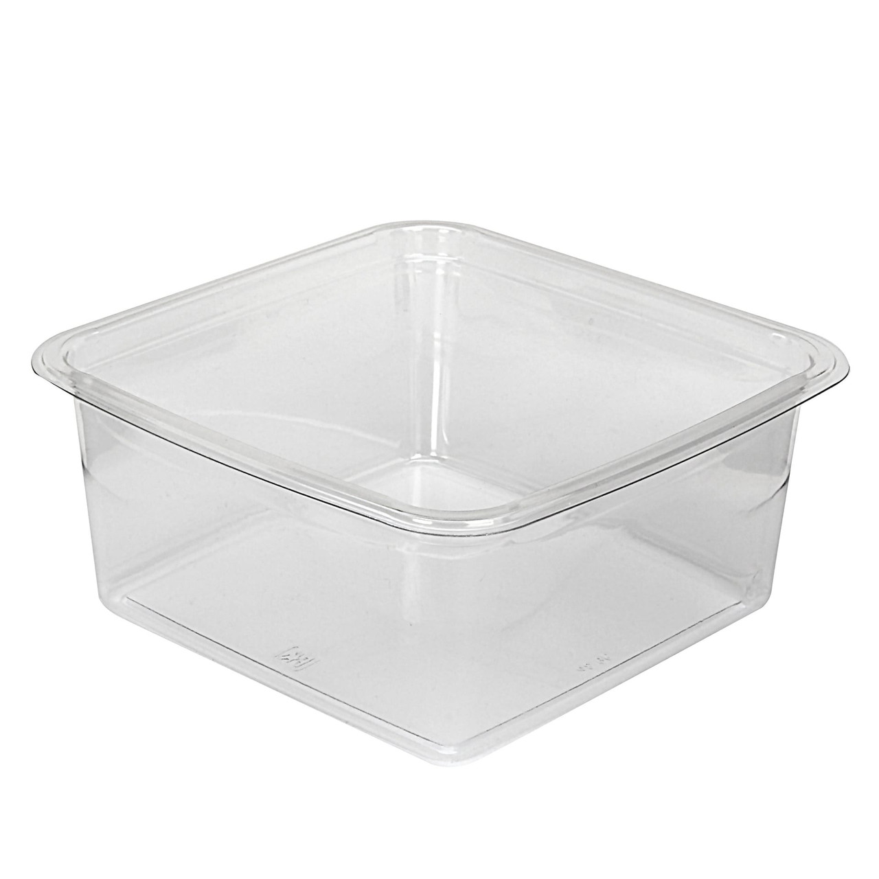 Recycleware® Deli Container Base 6.1X6.1X2.6 IN 4 Compartment RPET Clear Square 300/Case