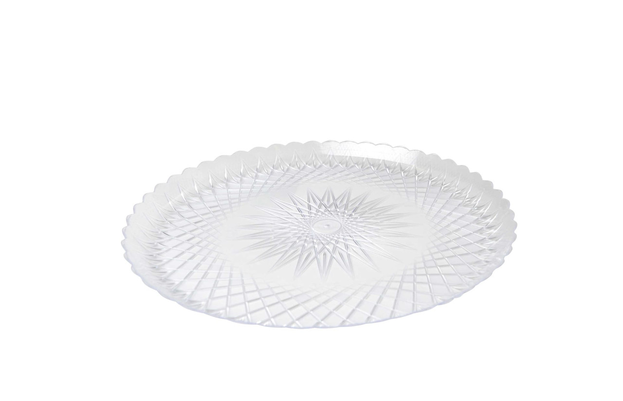 Platter Pleasers Serving Tray 14 IN Plastic Clear Round 50/Case