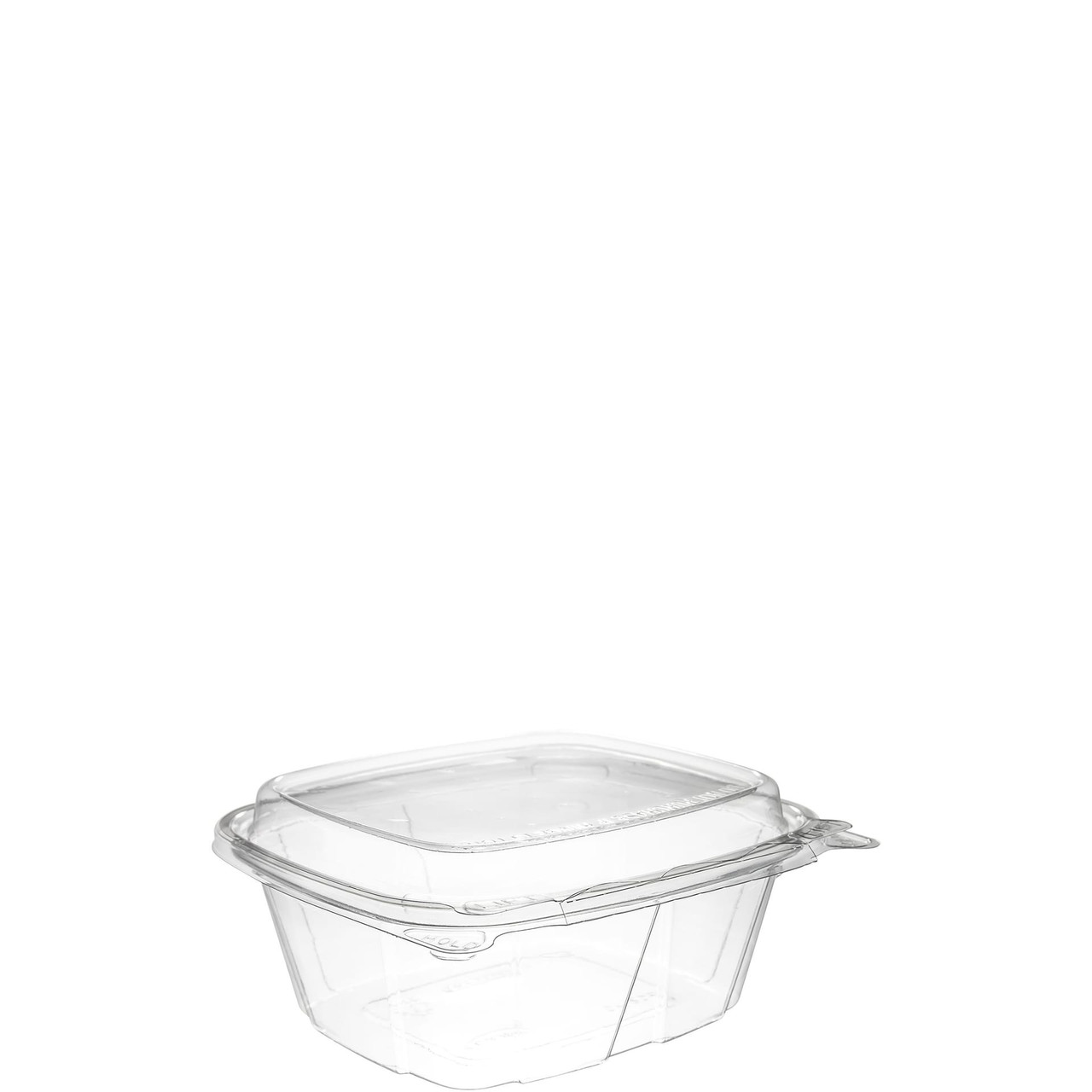 Dart® ClearPac® SafeSeal™ Deli Container Base & Lid Combo With Dome Lid 12 OZ PET Clear Hinged 100 Count/Pack 2 Packs/Case