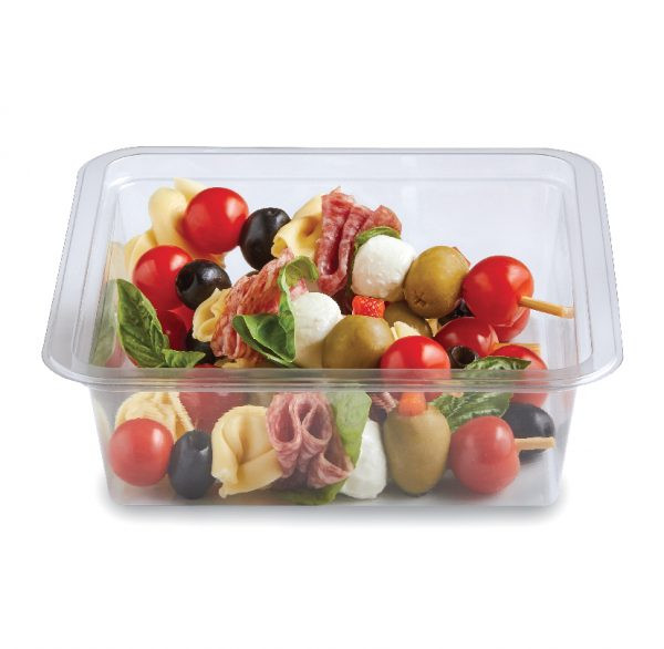 Fresh 'n Clear® GoCube® Deli Container Base 48 OZ PET Clear Square 200/Case