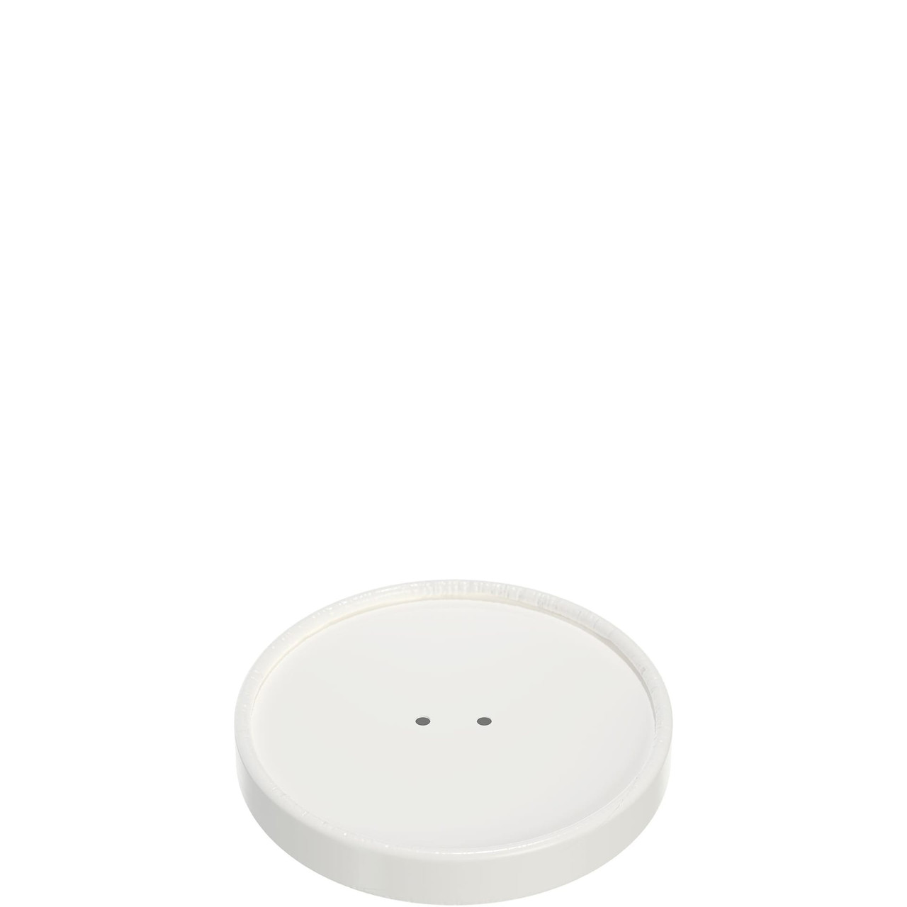 Solo® Flexstyle® Lid Flat 3.9X0.625 IN DSP White Round For 16 OZ Container Freezer Safe 25 Count/Pack 20 Packs/Case