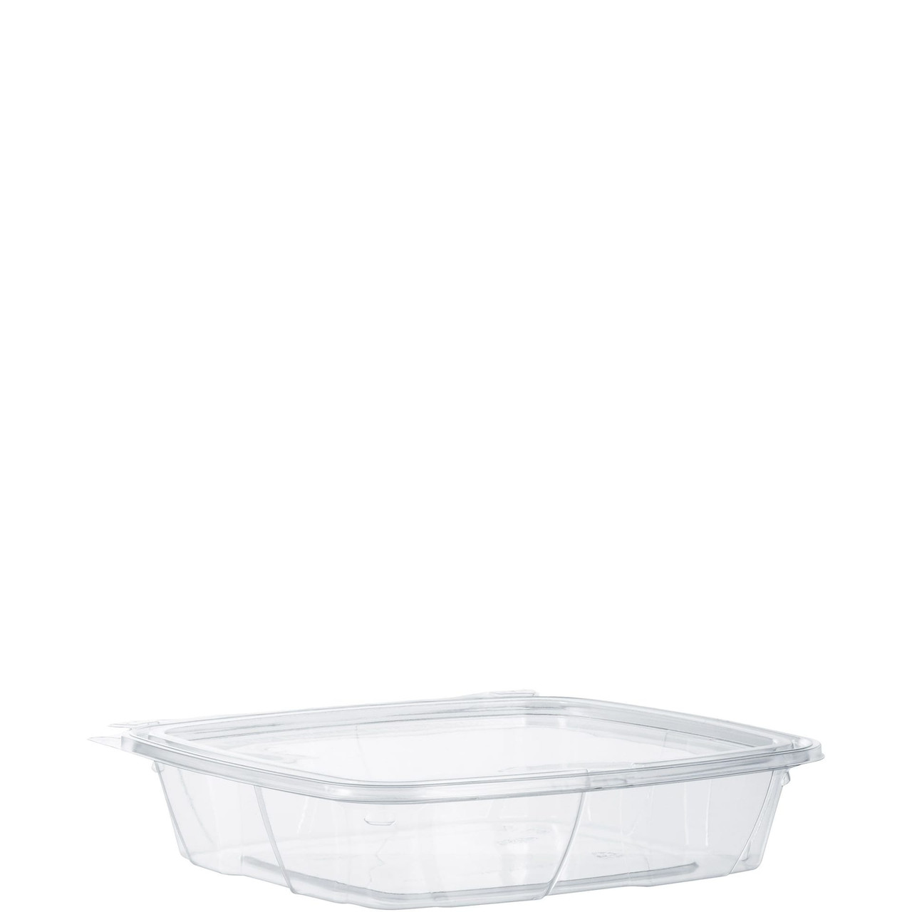 Dart® ClearPac® SafeSeal™ Cold Deli Container Hinged With Flat Lid 35 OZ PET Clear Rectangle 100 Count/Pack 2 Packs/Case
