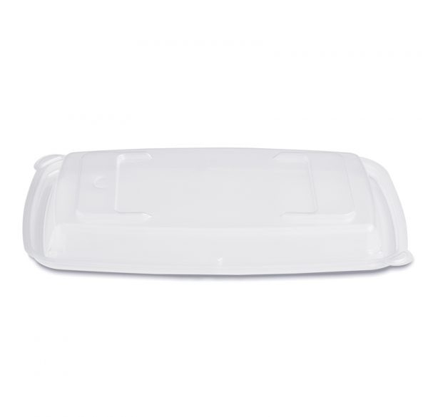 HomeFresh® Lid Dome 9.08X5.9X0.96 IN 1 Compartment PP Clear Rectangle For Container Unhinged 200/Case