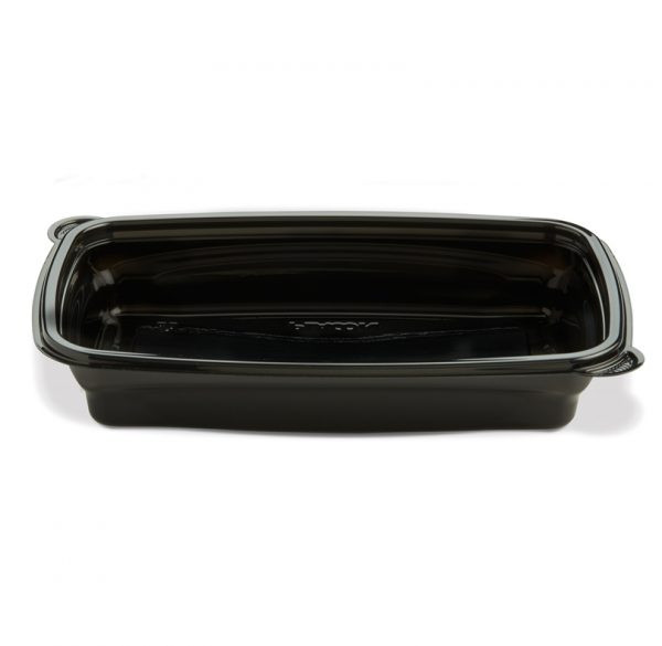 HomeFresh® Take-Out Container Base 9.51X6.33X1.58 IN PP Black Rectangle 200/Case