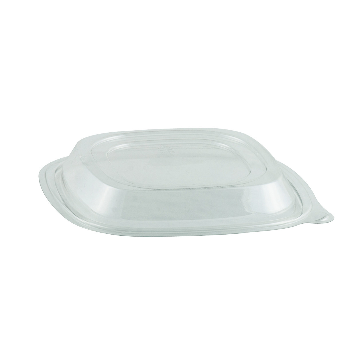 Crystal Classics® Lid 7X7 IN 1 Compartment RPET Clear Square For Container 500/Case
