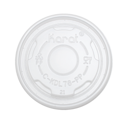 Karat® Lid Flat 3 IN PP White Round For 4 OZ Container 1000/Case