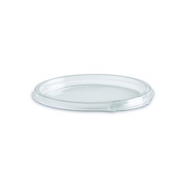 Crystal Seal® Lid Flat 4.72X0.43 IN PET Clear Round For 12 OZ Deli Container Tamper-Evident 600/Case