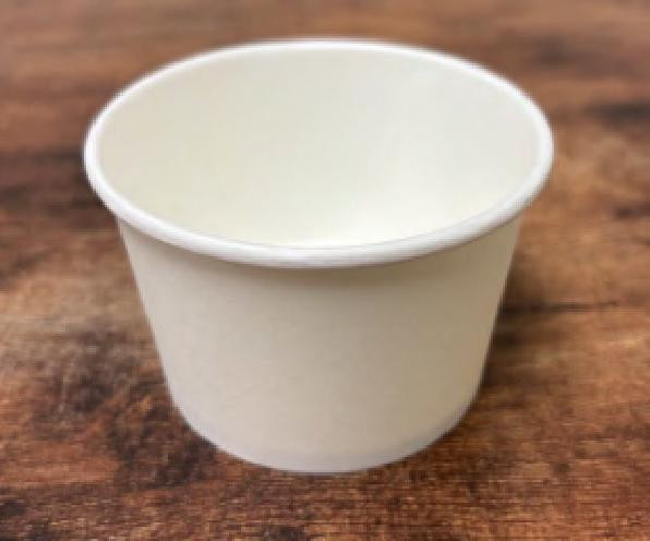 Victoria Bay Hot Food Container Base 4 OZ PE Coated Paper White 75MM 1000/Case