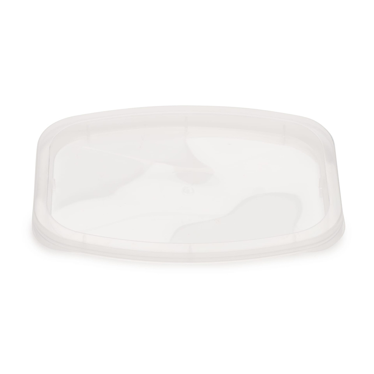 Lid Dome 5.5X4.2 IN Plastic Clear Rectangle For Container Recessed 1/Case