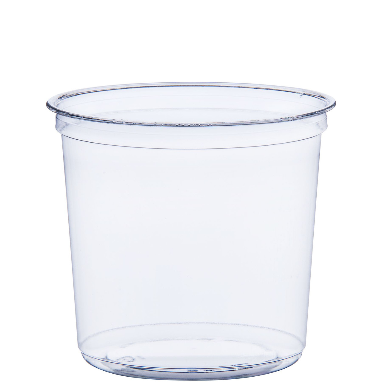 Solo® Cold Deli Container Base 24 OZ RPET Clear Freezer Safe Crack Resistant 50 Count/Bag 10 Bags/Case 500 Count/Case