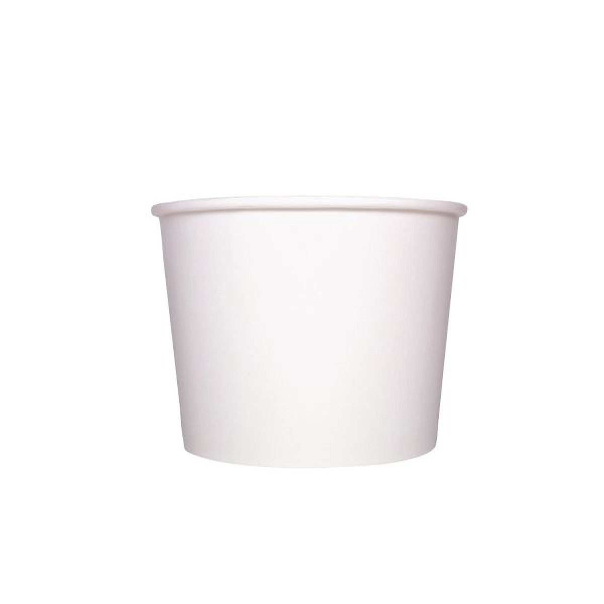 Karat® Food Container Base 32 OZ Double Wall Poly-Coated Paper White Round Tall 500/Case