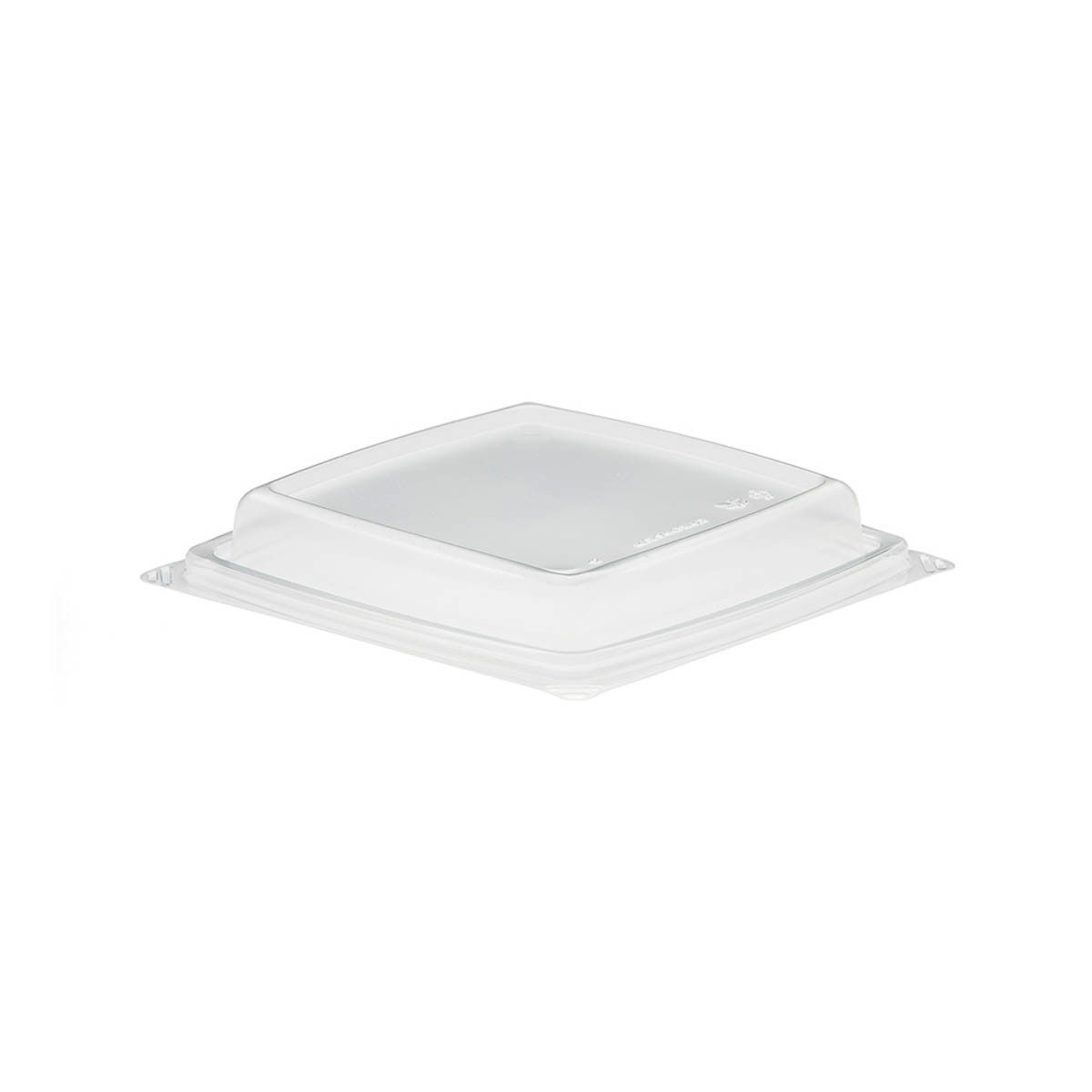 The BOTTLEBOX ® Lid 6.25X6.25X1 IN PP Clear Square Heavy For Snack Container Vented 600/Case
