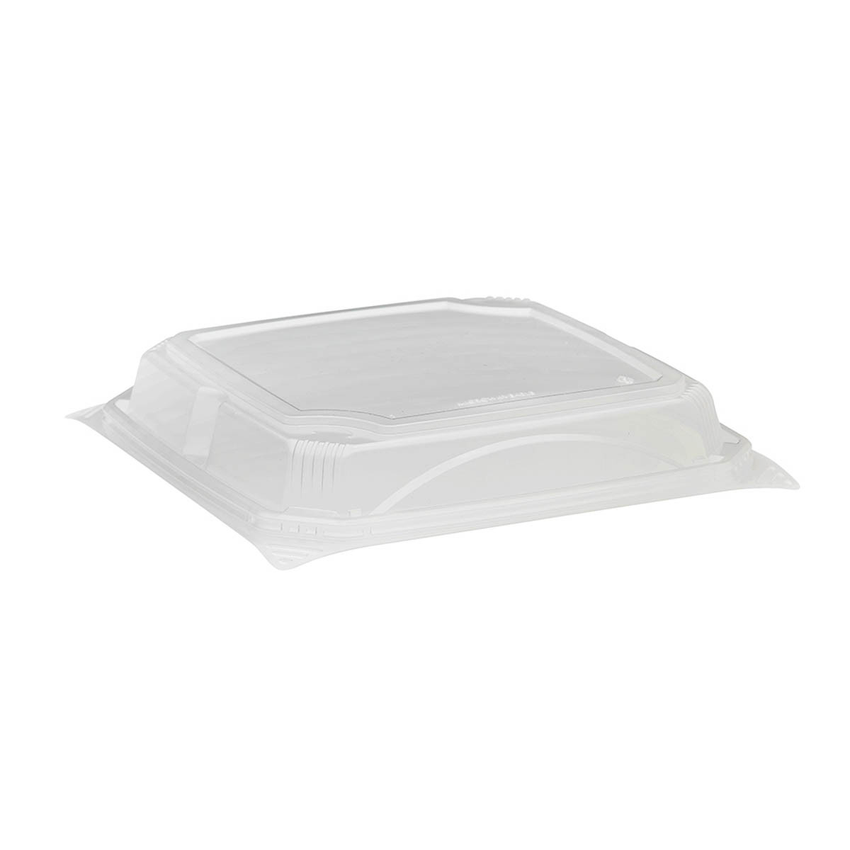 The BOTTLEBOX ® Lid 10.25X10.25X1.55 IN PP Clear Square For Container Vented 220/Case