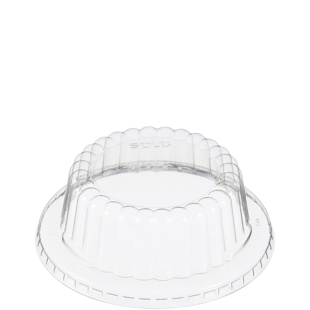 Solo® Lid Dome 4.337X1.5 IN PET Clear For 12 OZ Cold Container No Hole Freezer Safe 100 Count/Bag 10 Bags/Case