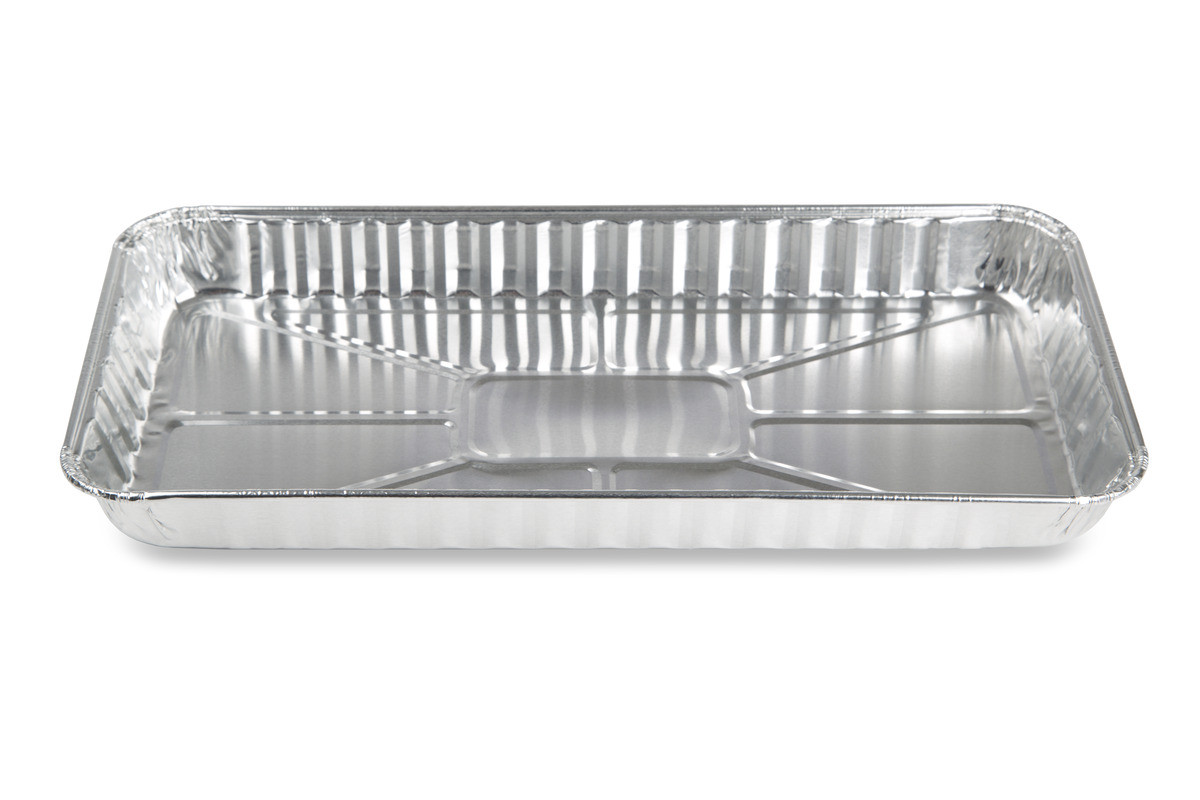 Danish Dessert Container Base 6X4 IN Aluminum Silver Rectangle Shallow 500/Case