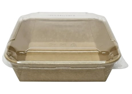 Take-Out Container Base 6X6X1.77 IN Paperboard Kraft Square 600/Case