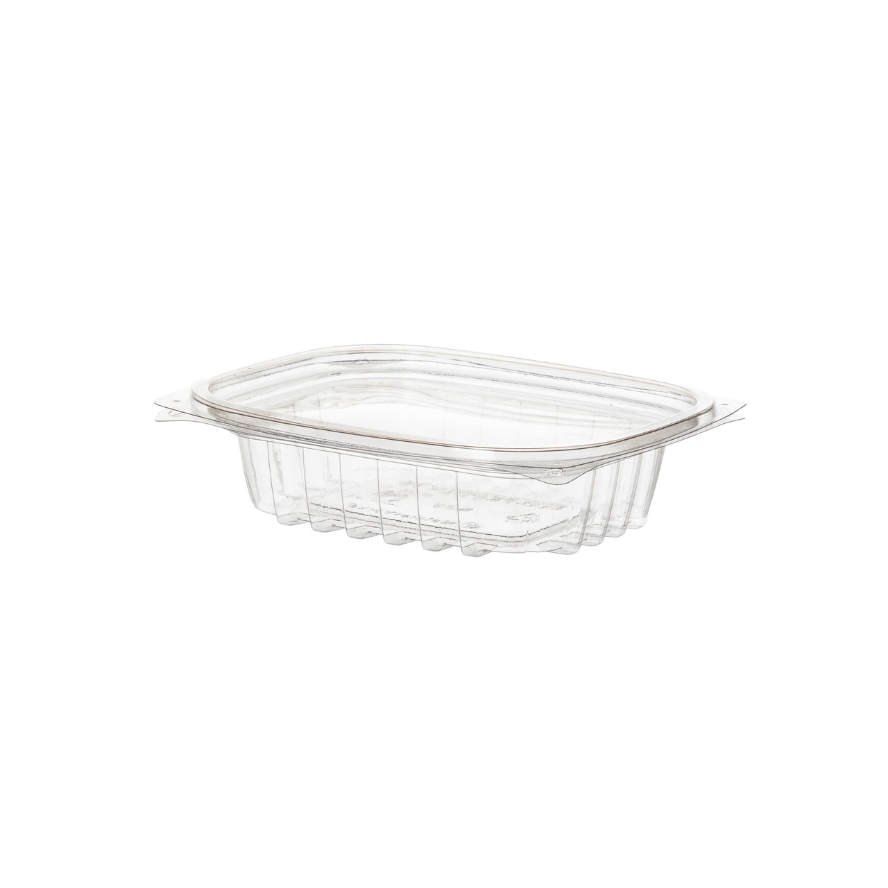 Deli Container Base & Lid Combo With Flat Lid 8 OZ PLA Clear Rectangle 300/Case
