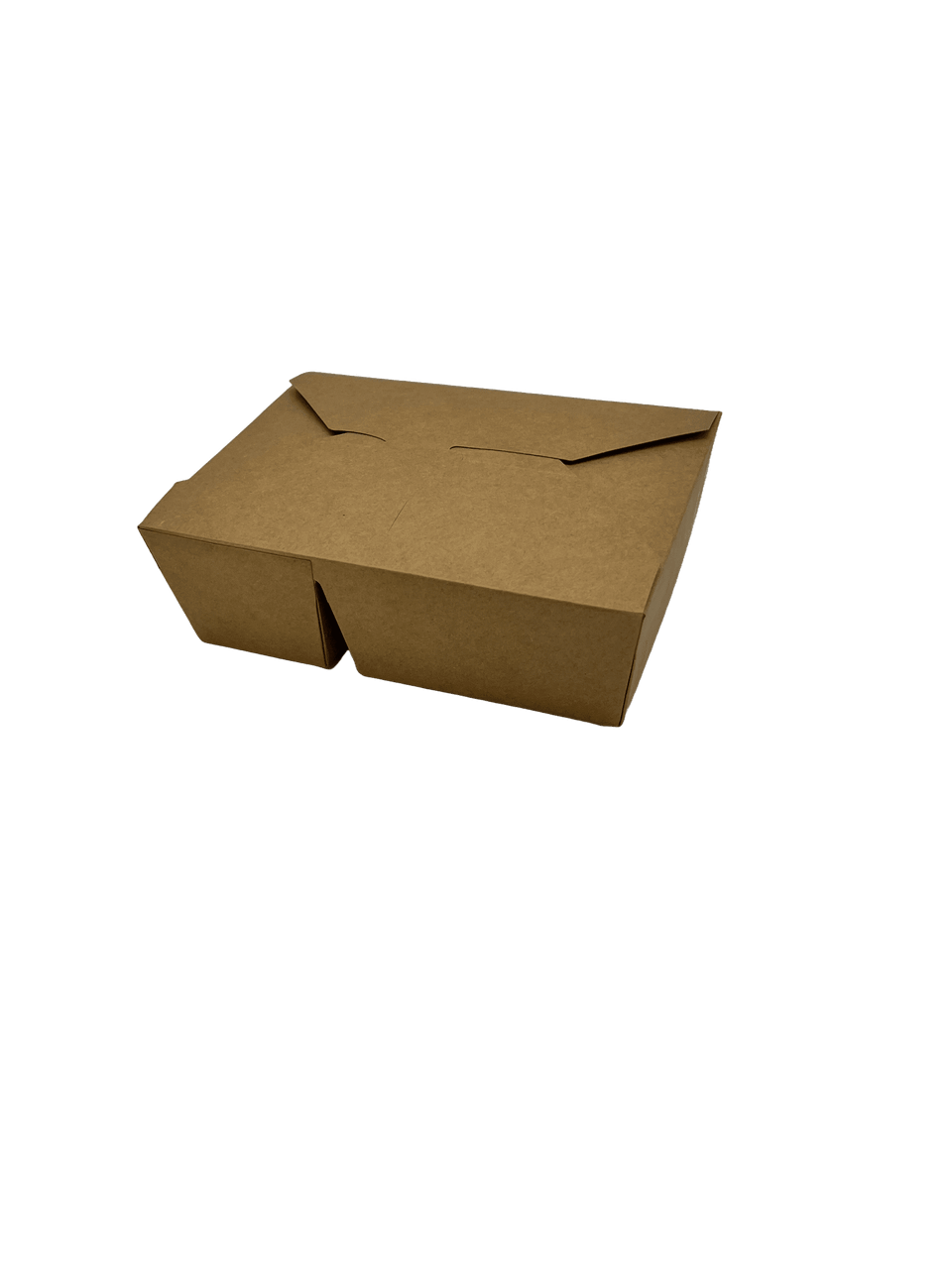 Take-Out Box 7.75X5.5X2.87 IN 2 Compartment Paper Kraft Rectangle 120/Case