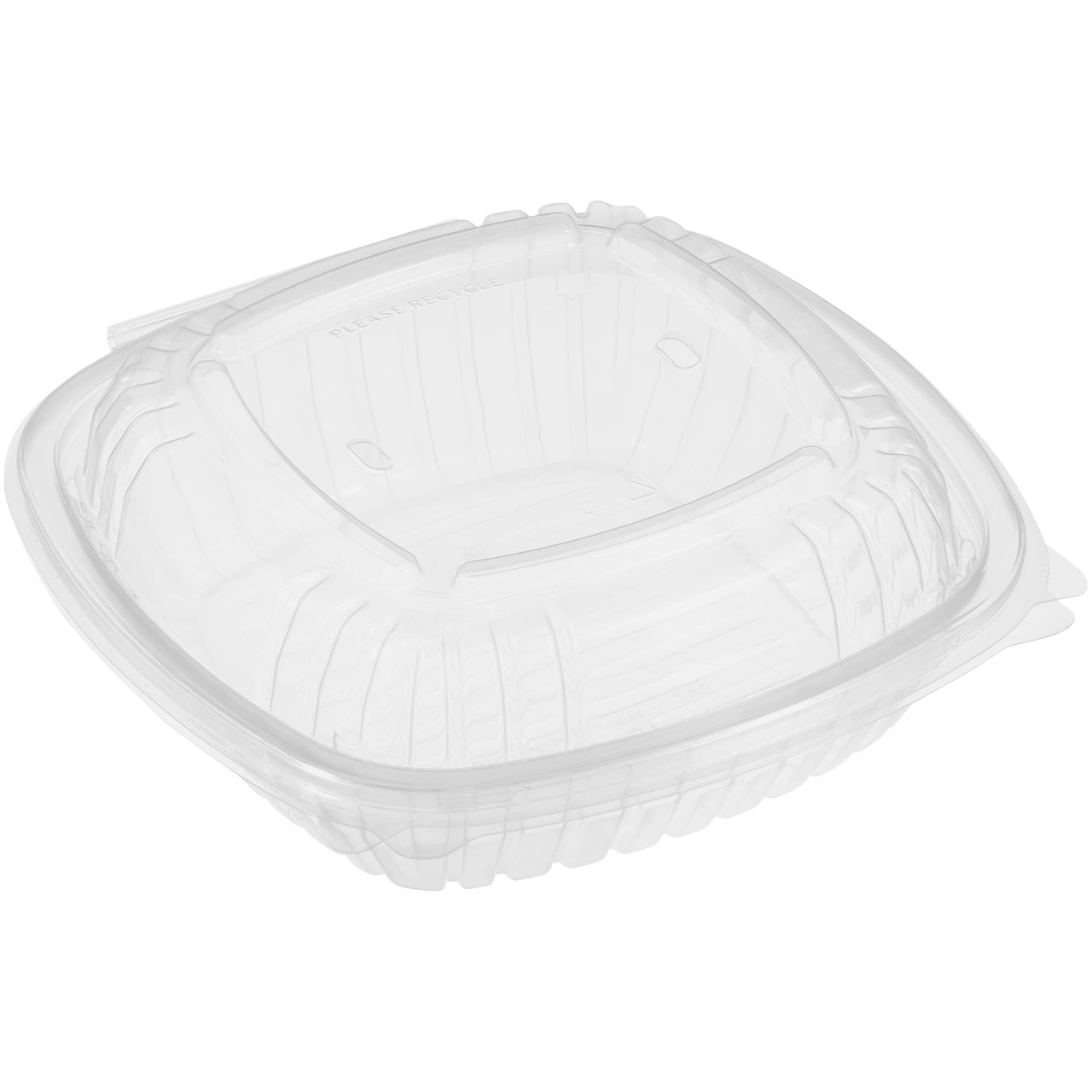 Take-Out Container Hinged With Dome Lid 8X8 IN PP Clear Square 180/Case
