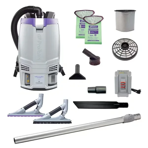 GoFit Backpack Vacuum 6 QT 240V Cordless With 4Ah Lithium-Ion Battery