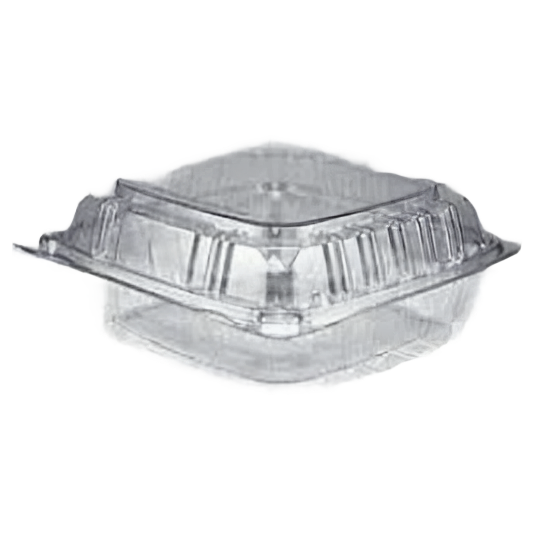 Take-Out Container Hinged 9X9X3 IN Plastic Clear Square 200/Case