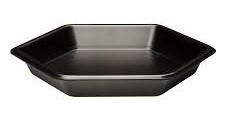 Serving Tray 9.125X1.375 IN Polystyrene Foam Black Hexagon 200/Case