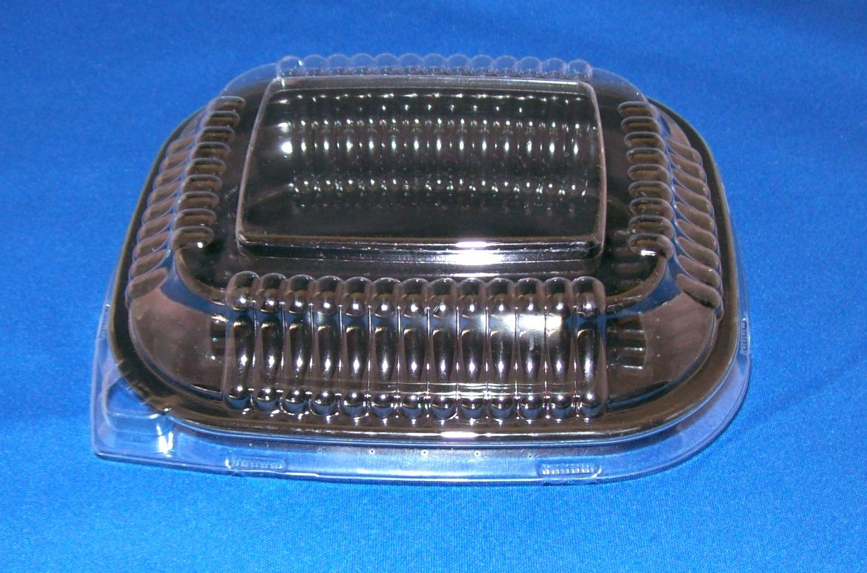 Take-Out Tray Base & Lid Combo Small (SM) 6.625X5.625X2.125 IN OPS Clear 250/Case