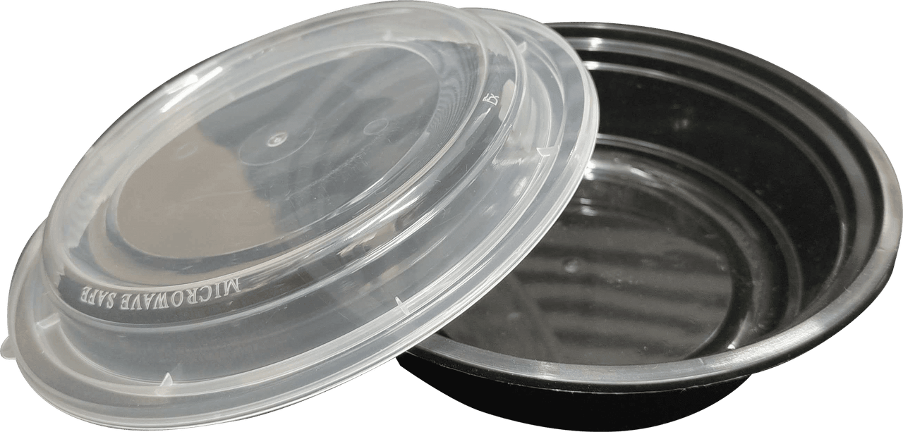 Take-Out Container Base 16 OZ Black Round Microwave Safe 150/Case