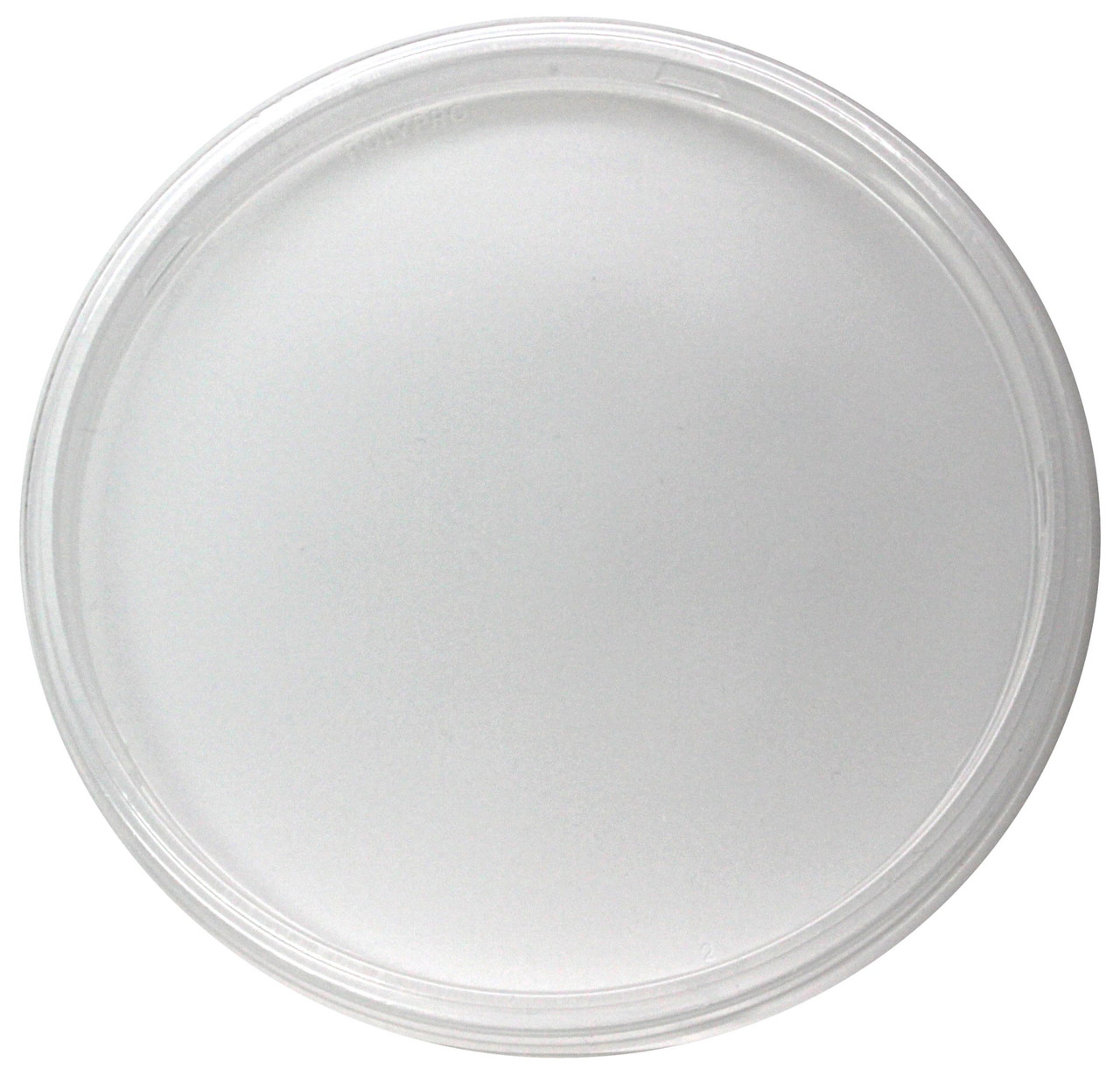 Lid Flat 4.7X0.3 IN 1 Compartment PP Clear Round For 8-12-16-24-32 OZ Deli Container Unhinged Flush Fit 500/Case