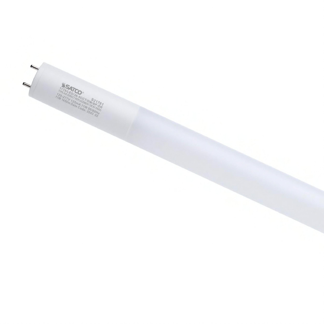 Light Bulb 36 IN Frost White Glass 11 Watt LED Type A/B Ballast Med Bi-Pin (G13) Base25 Count/Case
