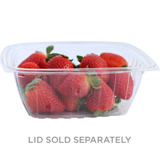 Deli Container Base 32 OZ PLA Clear Rectangle 600/Case