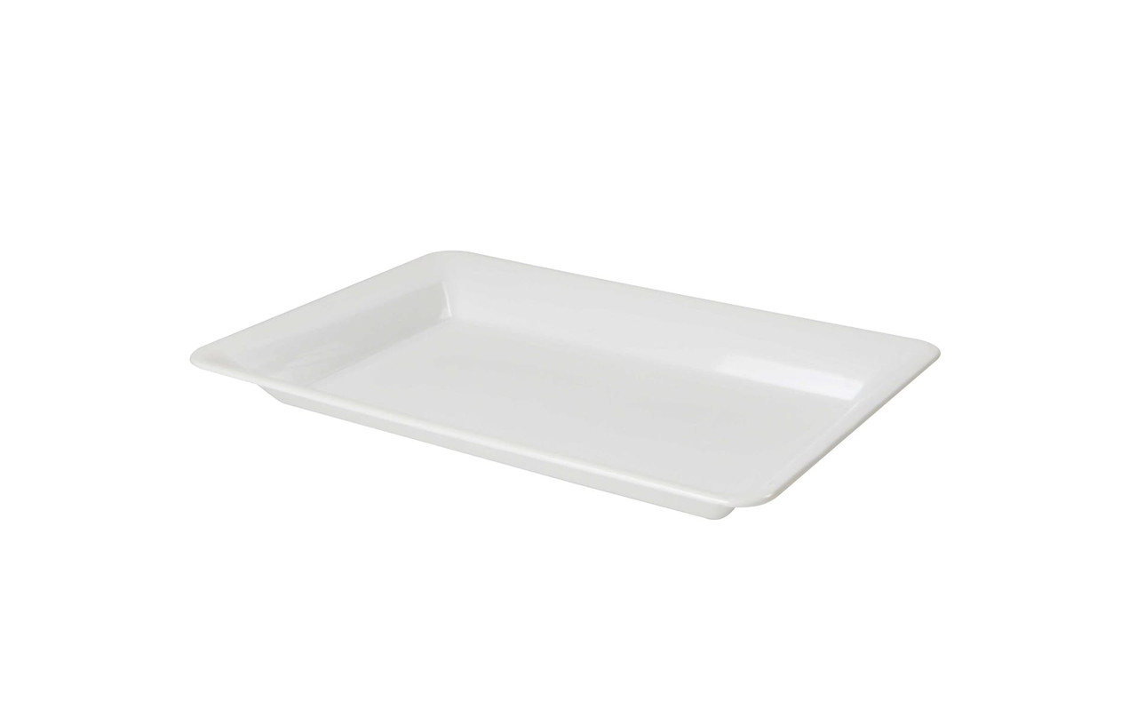 Platter Pleasers Serving Tray 10X8 IN Plastic White Rectangle 25/Case